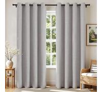 Joydeco Cortinas Opacas de 63 Pulgadas de Largo, 2 Paneles, Burg, Cortinas de oscurecimiento de habitación para Dormitorio, Cortinas térmicas 100% Opacas con Textura, protección de privacidad, Juego