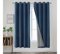 Joydeco Cortinas Opacas de 72 Pulgadas de Largo, 2 Paneles, Burg, Cortinas de oscurecimiento de habitación para Dormitorio, Cortinas térmicas 100% Opacas con Textura, protección de privacidad, Juego