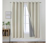 Joydeco Cortinas Opacas de 72 Pulgadas de Largo, 2 Paneles, Burg, Cortinas de oscurecimiento de habitación para Dormitorio, Cortinas térmicas 100% Opacas texturizadas, protección de privacidad, Juego