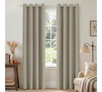 Joydeco Cortinas Opacas de 84 Pulgadas de Largo, 2 Paneles, Burg, Cortinas de oscurecimiento de habitación para Dormitorio, Cortinas térmicas 100% Opacas con Textura, protección de privacidad, Juego