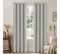 Joydeco Cortinas Opacas de 90 Pulgadas de Largo, 2 Paneles, Burg, Cortinas de oscurecimiento de habitación para Dormitorio, Cortinas térmicas 100% Opacas con Textura, protección de privacidad, Juego