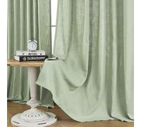 Joydeco Cortinas verde salvia de 84 pulgadas de largo, cortinas de comedor de 84 pulgadas de largo, 2 paneles de cortinas salvia de 84 pulgadas de largo, cortinas modernas para sala de estar, cortinas