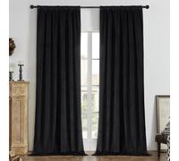 Joydeco Juego de 2 Paneles de Cortinas 100% Opacas de Terciopelo de 96 Pulgadas de Largo, Cortinas Opacas aislantes para Dormitorio, Cortinas térmicas de oscurecimiento para Ventanas de Sala de Estar