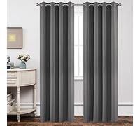 Joydeco Juego de 2 Paneles de Cortinas Opacas de 108 Pulgadas de Largo, 2 Cortinas largas con Aislamiento térmico Burg, Cortinas de oscurecimiento con Ojales para la Sala de Estar y el Dormitorio (52