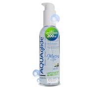JOYDIVISION AQUAglide 2 en 1 Lemongrass 200ml, masaje y lubricante a base de agua, aroma a limoncillo, vegano, lubricante sin aceite y compatible con preservativos de látex