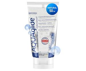 JOYDIVISION Original AQUAglide 50 ml lubricante natural, lubricante transparente y vegano, pH optimizado y compatible con condones de látex