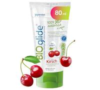 JOYDIVISION Original BIOglide cereza gel lubricante 80 ml I Lubricante 100% natural y vegano I Gel lubricante orgánico a base de agua apto para condones de látex I Lubricación a base de agua