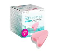 JOYDIVISION Soft-Tampones normal | 3 unidades | tampones sin cordón para deporte, natación y spa | esponjas menstruales ultra suaves | inserción y extracción fáciles | Softtampón sin cordón