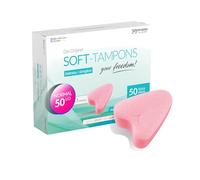 JOYDIVISION Soft-Tampones normal I 50 unidades I tampones sin cordón para deporte, natación y spa I esponjas menstruales ultra suaves I inserción y extracción fáciles I Softtampón sin cordón