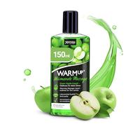 JOYDIVISION WARMup aceite de masaje manzana verde 150 ml | Líquido de masaje corporal efecto de calor | Aceite de masaje con olor y sabor a manzana | Aceite de masaje para parejas
