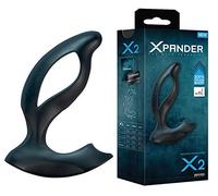 JOYDIVISION XPANDER X2, L, Negro, Perfecto equilibrio para la estimulación de la próstata, anal y del perineo - Uso sin manos, Silikomed médico