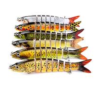 Joyeee 2 Piezas Señuelos de Pesca para Lucio, Señuelos Pesca para Lubina Carpa para Pesca de Agua Salada y Dulce, Trucha, Deportes Aire Libre Pesca Señuelos Cebos Spinner, Color Aleatorio