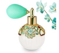 Joyeee Botella de Perfume de Vidrio en Aerosol - 50 ml, Recargable, Vacía, Difusor Atomizador, Dorado