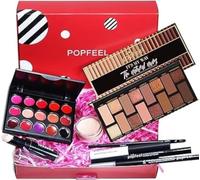 Joyeee Kits de Maquillaje Completo, Set de Maquillaje Profesional para Mujer, Regalo de Maquillaje de Inicio Completo con Brochas de Maquillaje, Sombra De Ojos, Lápiz Labial, Máscara de Pestañas