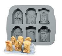 Joyeee Moldes de silicona para Halloween, moldes para dulces de chocolate, galletas de resina, fondant, gelatina, colores aleatorios