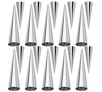 Joyeee Paquete de 10 moldes de cuerno de crema pequeños 3.4 pulgadas + 10 moldes de cuerno de crema grandes 5 pulgadas, molde de conos de cuerno de crema pequeño para postre de fiesta