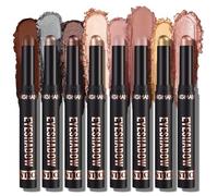 Joyeee Sombra de Ojos en Barra, 8 Colores Sombra de Ojos Brillantes, Sombra de Ojos Lápiz de Larga Duración Impermeable, Color Rico para Maquillaje de Ojos Dimensional