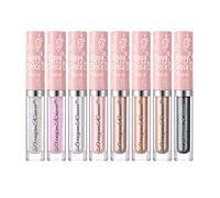 Joyeee Sombra de ojos líquida, 8 Colors Prueba de sudor Brillar Espumoso Makeup De larga duración Secado rápido alto pigmento Liquid Eyshadow Regalo festivo
