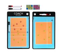 Joyeee Tablero Táctico de Voleibol, Tablero Táctico de Entrenamiento de Voleibol Portátil con Bolígrafos e Imanes, Tablero de Alineación de Estrategia de Plan para Entrenadores Competencia Deportes