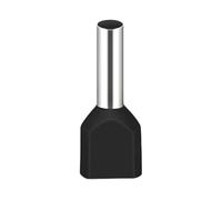 JOYELEC 130 Piezas 2 * 0.75mm² Negro Conectores de Alambre Eléctrico, Contiene Terminales Eléctricos, abrazaderas para terminales de extremos de cable gemelos, adecuados para Circuito doméstico