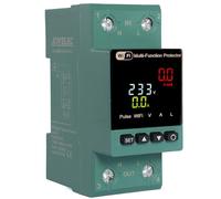 JOYELEC 2 Piezas Smart Wifi Electric Consumption Energy Meter，63A,AC230V Single Phase DIN Rail Color LCD Digital Meter,Automatic Leakage Protection Switch,APP Remote Control