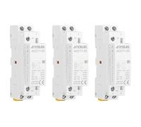 JOYELEC 2P Contactor de CA del hogar，AC220V/230V，2NO，2polos dos normalmente abiertos，50/60HZ modular automático Control de circuito,35mm Montaje en riel DIN (25A-2NO, 3 Piezas)