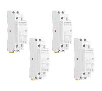 JOYELEC 2P Contactor de CA del hogar，AC220V/230V，2NO，2polos dos normalmente abiertos，50/60HZ modular automático Control de circuito,35mm Montaje en riel DIN (25A-2NO, 4 Piezas)