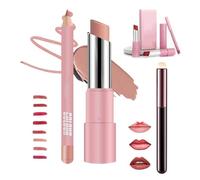 Joyeloo Lip Glaze, Joyeloo Hydrating Glaze Lip Balm, Genli Lifter Oil Balm - Non-Sticky Shine with Hyaluronic Acid, Genli Pink Drip,2 In 1 Lifter Liner & Lipstick Waterproof Set (#6)