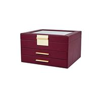 Joyería Cajón Tipo de cajón Caja de almacenamiento Cajero cosmético Cabecillo de arete Matretería Caja de almacenamiento de joyas pequeñas Caja de almacenamiento de tres capas Accesorios para el