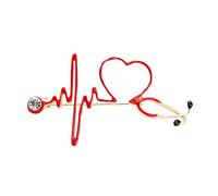 Joyería con significado Amor Cruz Roja Forma Color Aleación Accesorios Broche Regalo Broche Cadena de Joyería (G, Talla única)