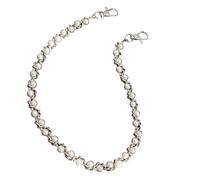 Joyería corporal de moda de 55 cm, cadena de cadera de metal para pantalones y vestidos, detalles de perlas, accesorios para pantalones, perlas, cintura, talla única, como se describe, como se