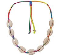 Joyería de aniversario de boda de San Valentín para mujer hawaiana cauris concha collar ajustable de cuerda trenzada colorida, regalo para mujeres niños collar Definiciones y especialidades