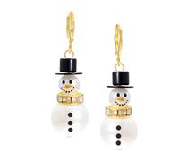 Joyería De Aretes Navideños: Diseño Festivo De Muñeco De Nieve, Perno Prisionero De Aleación Brillante | Accesorios De Navideña, Set De Regalo Para Mujeres Y Niñas, Uso Para Celebración De Invier