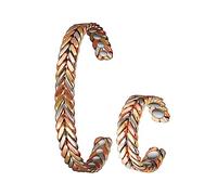 joyería de artritis de terapia magnética para hombres y mujeres, pulseras y anillos de terapia de campo magnético de drenaje linfático, alivia eficazmente la artritis y el dolor del túnel carpiano (A)