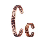 joyería de artritis de terapia magnética para hombres y mujeres, pulseras y anillos de terapia de campo magnético de drenaje linfático, alivia eficazmente la artritis y el dolor del túnel carpiano (C)