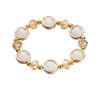 Joyería de bruja para gradiente de hielo crack de color Glaze Bracelet String for Everyday Wear As A Gift For Girls' Classmates And Friends Pulsera para Jade Elefante, talla única, Acrílico, Sin gemas