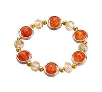 Joyería de bruja para gradiente de hielo crack de color Glaze Bracelet String for Everyday Wear As A Gift For Girls' Classmates And Friends Pulsera para Jade Elefante, talla única, Acrílico, Sin gemas