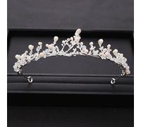 Joyería de cabello tiaras de corona para mujeres vintage de oro hecha a mano Crown tocado de novia perla dhinestone wedding princess corona accesorios para el cabello nupcial accesorios de joyería