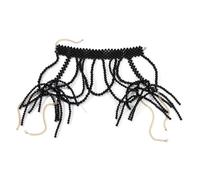 Joyería de cadena de hombro de moda, adorno llamativo con perlas delicadas, accesorio para el cuerpo, joyería distintiva para el cuerpo, talla única, como se describe, como se describe