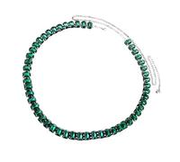 Joyería de cintura de cristal verde brillante, cadena elástica con flecos, joyería perfecta para ocasiones especiales, regalo cómodo cinturón de baile con diamantes de imitación, talla única, como se