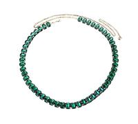 Joyería de cintura de cristal verde brillante, cadena elástica con flecos, joyería perfecta para ocasiones especiales, regalo cómodo cinturón de baile con diamantes de imitación, talla única, como se