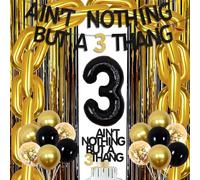 Joyería de cumpleaños de hip-hop para el tercero, no sin algo, pero una magdalena de 3 litros es una fiesta de tres gones, una fiesta de vincent-hop