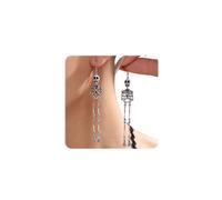 Joyería de Halloween de una sola pieza con aretes de esqueleto para mujer