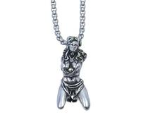 Joyería De La Diosa Del Sufrimiento, Joyería Religiosa, Collar Con Colgante De Sufrimiento Atado | Collar Colgante De Declaración De Plata De Las Mujeres Que Sufren, Diosa Del Sufrimiento, Símbolo Rel