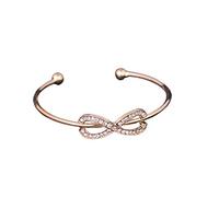 Joyería de Las Mujeres Moda Faux Rhinestone con Incrustaciones Pulsera Abierta Brazalete Elegante número 8 Forma Regalo Elegante y Popular Durability and Attraction