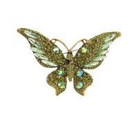Joyería de mariposa esmaltada con diamantes adornados, construcción de aleación, diseños sofisticados para fiestas o estilo casual, pin de mariposa de moda, talla única, como se describe