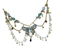 Joyería de moda para el vientre con diamantes de imitación de circonita brillante, dije de mariposa para ombligueras, faldas, aspecto elegante, accesorio ligero de circonita para la cintura