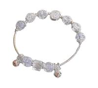 Joyería de moda para mujer, pulsera de cuentas de jade chino para su esposa, abuela, abuelo, madre, padre, uso diario, talla única, Resina, No es una piedra preciosa