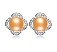 Joyería de Perlas Pendientes de Perlas Naturales Pendientes de Perlas de Agua Dulce Joyería de Plata de Ley 925 para Mujer, Pendientes Finos