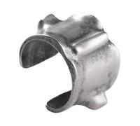 Joyería de plata con clip de género neutro con contorno anatómico de hueso de oveja, accesorio de oreja, sin perforación, para mujeres y hombres, talla única, como se describe, como se describe